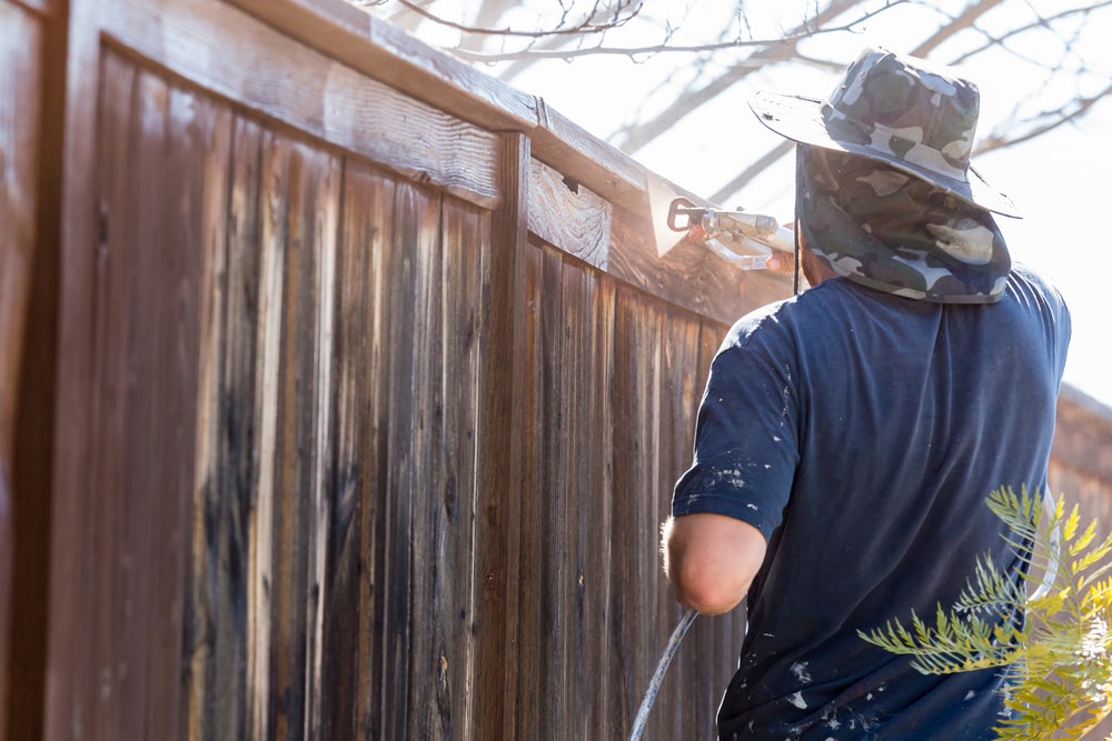 man-fence-staining man fence staining